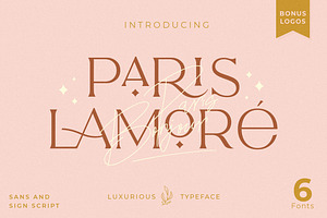 The Paris Lamore Duo Typeface LOGO