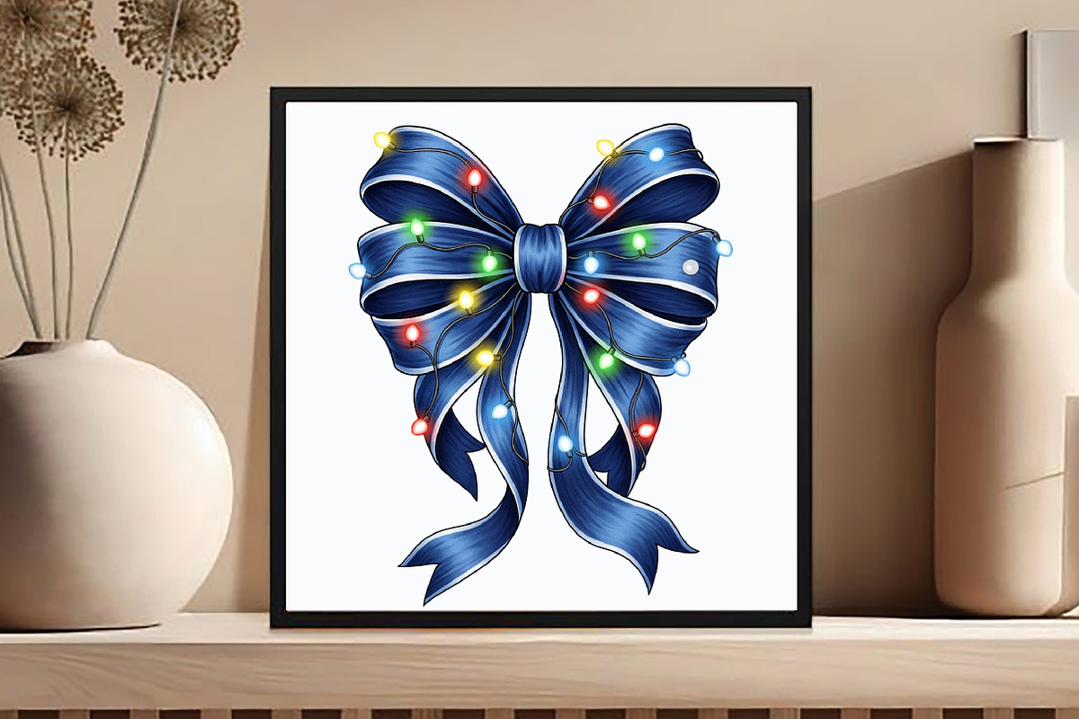 Light Bow Christmas PNG, an Illustration by DreamCafeArt (Photo 5 of 7)