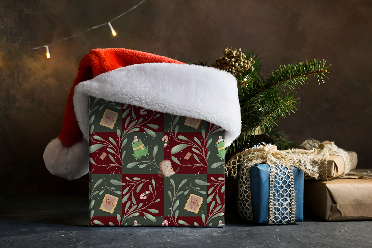 Woodland Holiday Scrapbook Patterns, a Pattern Graphic by Little Creative Scribbles (Photo 5 of 9)