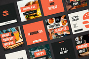 Burger & Restaurant Social Media Kit, a Social Media Template by Design District (Thumbnail 4 of 5)