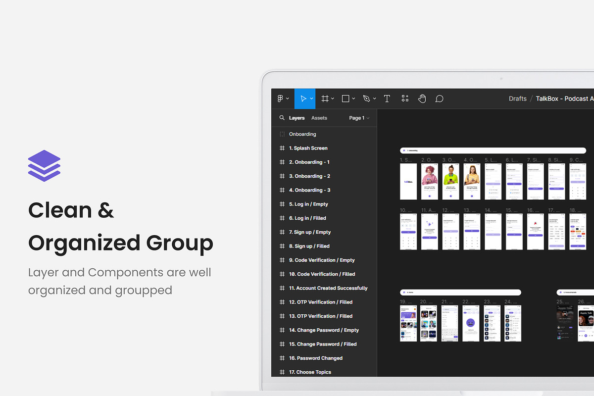 TalkBox - Podcast App UI Kit Design, an App Template by Zee UI (Photo 4 of 5)