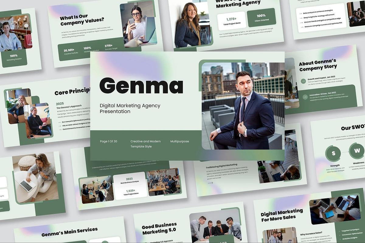 Digital Marketing Agency Keynote, a Presentation Template by Fit-tee (Photo 1 of 10)