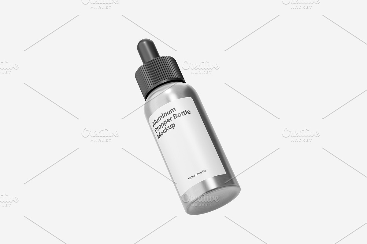 100ml Aluminum Dropper Bottle Vol.1, a Packaging Mockup by Akebareee (Photo 4 of 7)