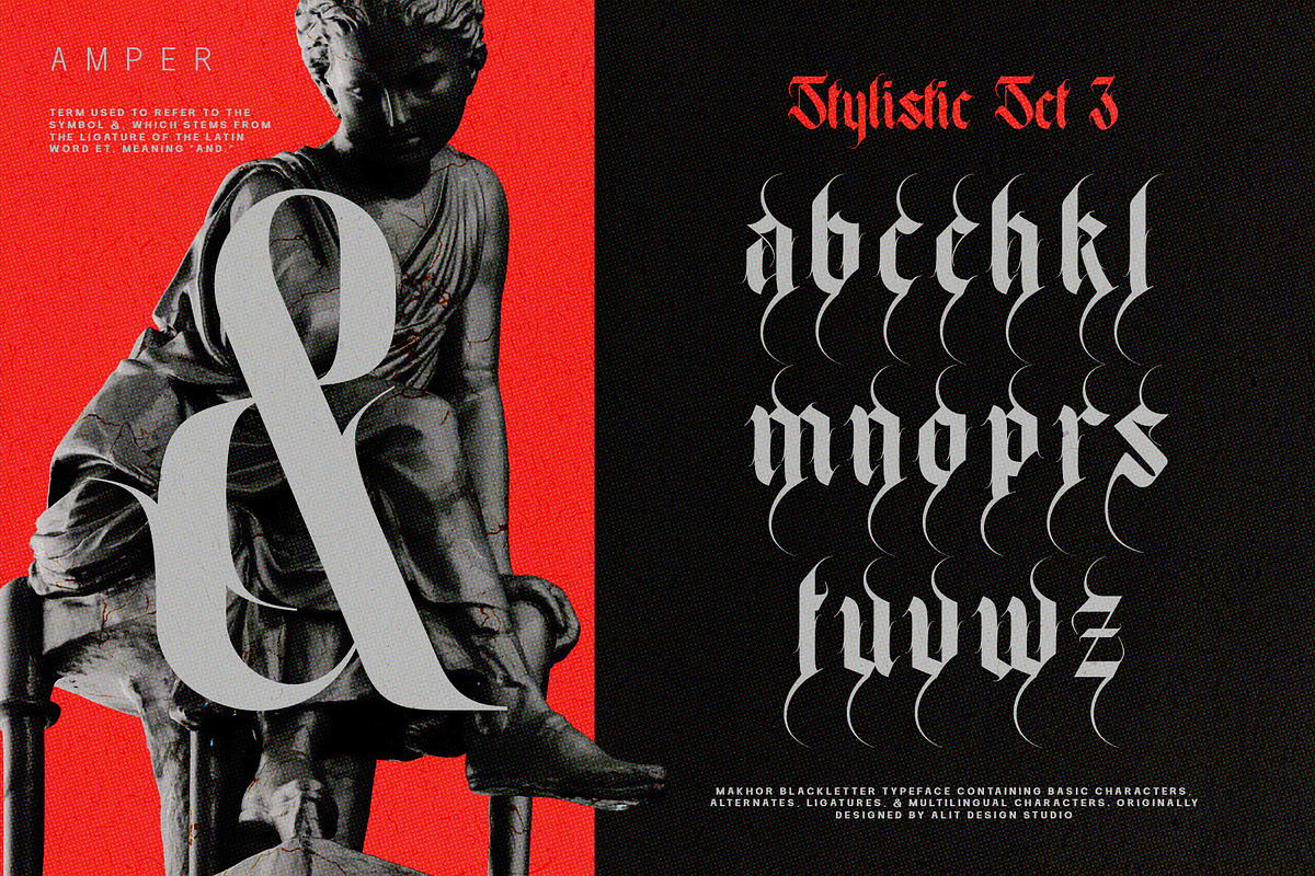 Makhor Metal Blackletter Font, a Blackletter Font by alit design (Photo 15 of 20)