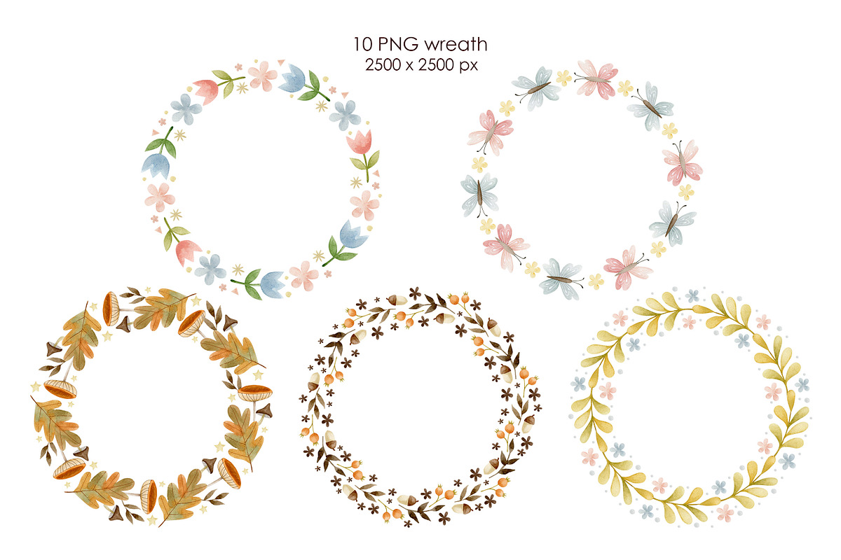 Watercolor autumn collection., a Decorative Illustration by Kira Konoshenko (Photo 15 of 26)