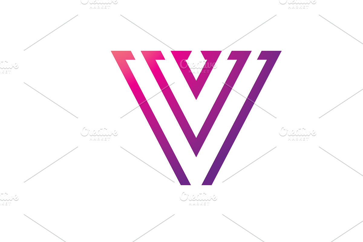V Line Logo Design and template., a Branding & Logo Template by T.Vooka