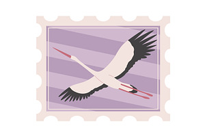 Postage stamp, icon. Hand, an Illustration by Things for designers