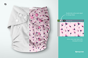 Reusable Cotton Diaper Mockup