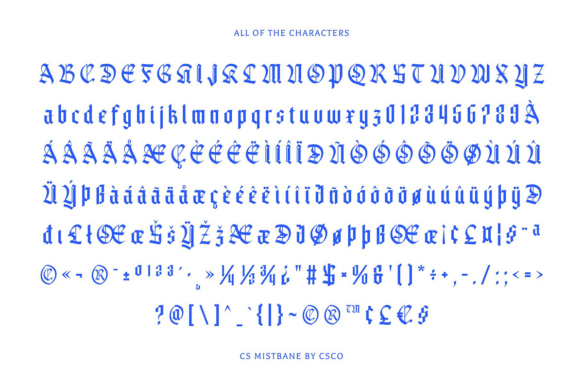CS Mistbane – Blackletter Font, a Blackletter Font by Craft Supply Co. (Photo 8 of 8)