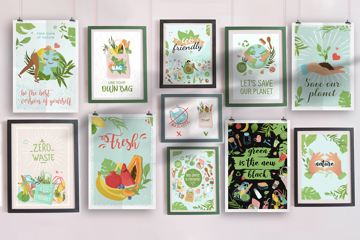 Eco-friendly graphics set, an Illustration by Olesia_ig (Photo 4 of 11)