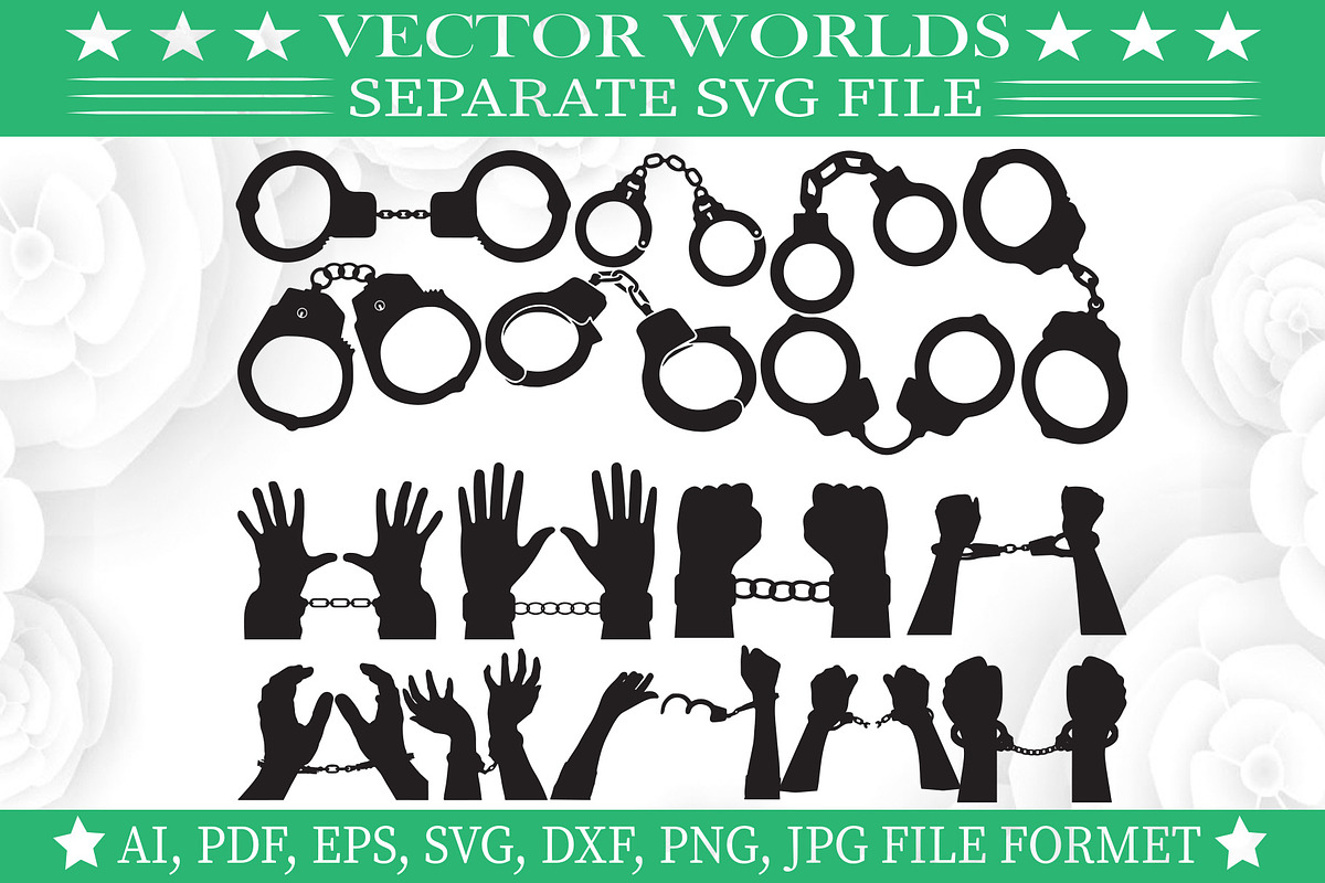 Handcuffs Svg, Criminal Svg, an Object Graphic by VectorWorlds