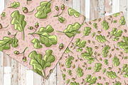 Pattern with oak and acorn, a Pattern Graphic by Melniklenart (Thumbnail 3 of 4)