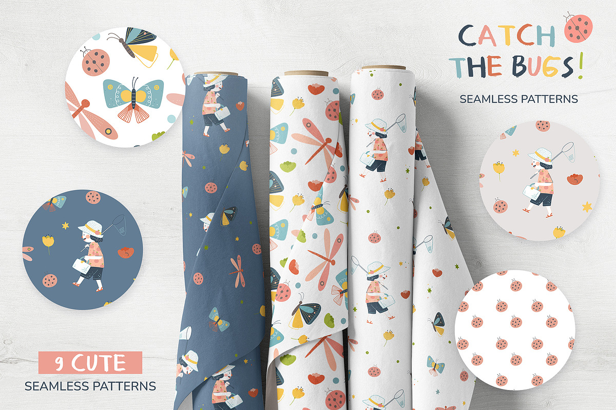 Cute Spring Bugs, a Pattern Graphic by Petit Citizen Design (Photo 3 of 6)