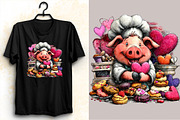 Quirky Valentine Pig Clipart Bundle, an Illustration by SVGArt (Thumbnail 7 of 7)