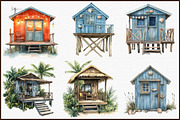 Summer Seaside Cottage Clipart, an Illustration by Sublimation Artist (Thumbnail 3 of 6)