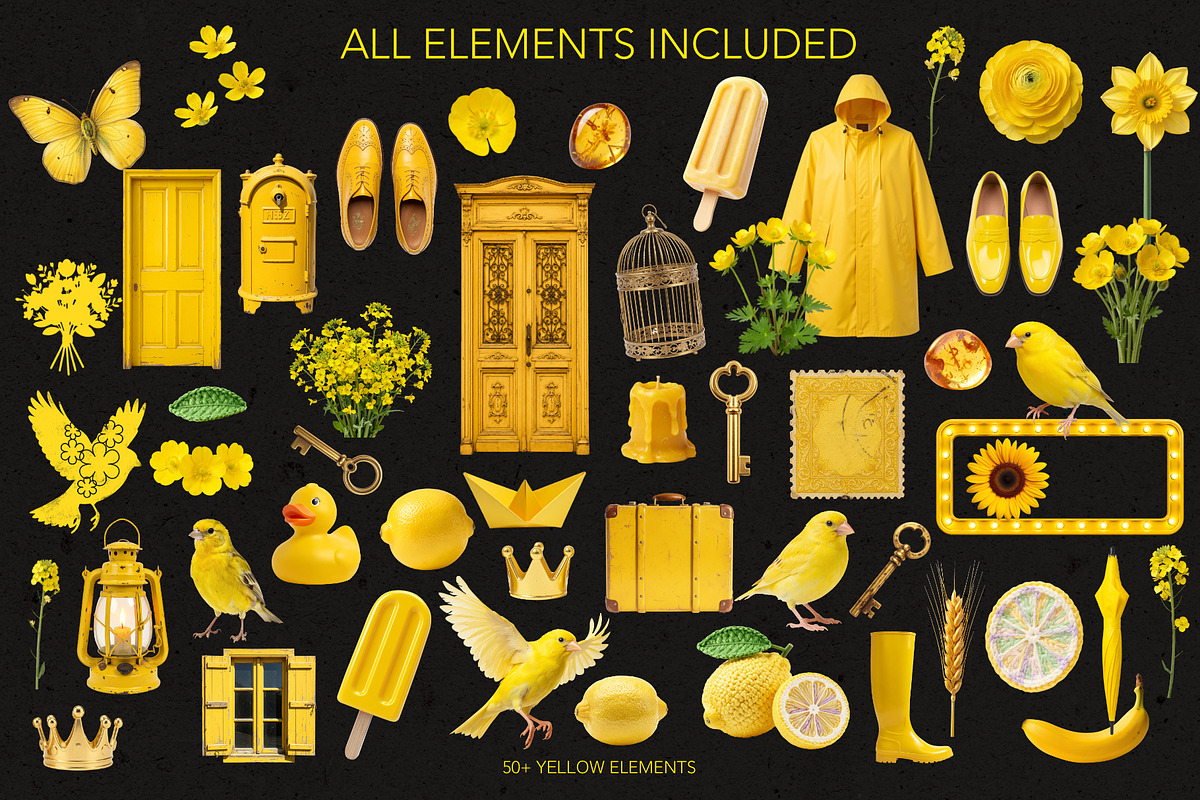 Everything Yellow Clipart Collection, an Object Graphic by IrinaCzaran (Photo 3 of 7)