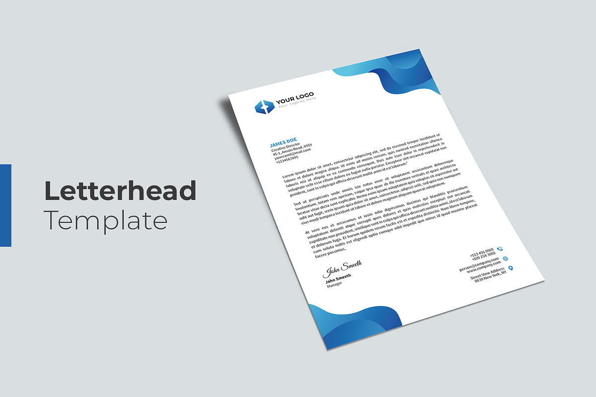 Letterhead Template, a Stationery Template by xtratimebd (Photo 1 of 2)