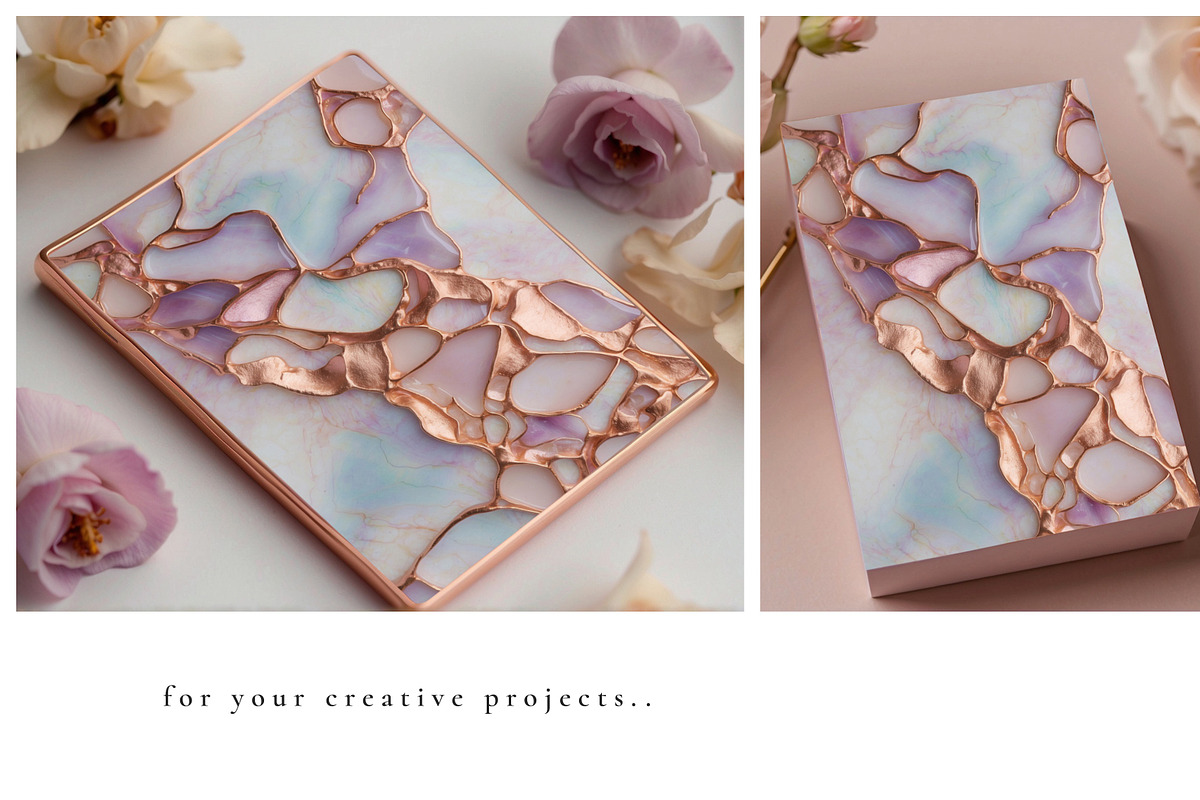 Opal Stone & Blush Pink Textures, a Texture Graphic by by creative paper (Photo 8 of 11)