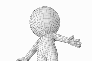 Cute Stylized Stickman In A-Pose