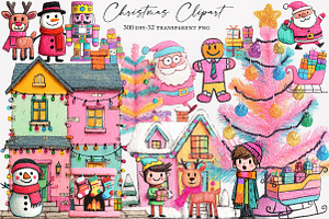 Watercolor Christmas Clipart Bundle, an Illustration by Designworld