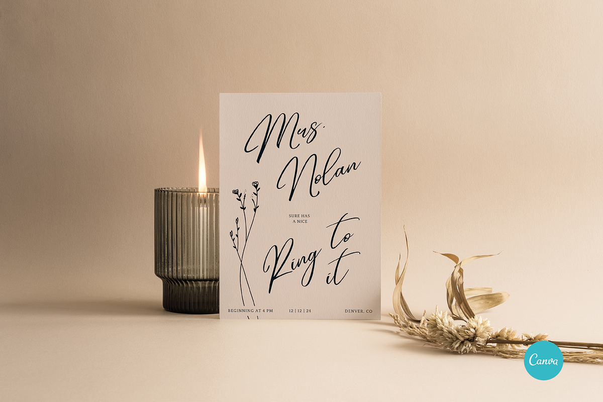 Modern & Elegant Wedding Invitation, an Invitation Template by StudioVonBraitenberg (Photo 4 of 10)