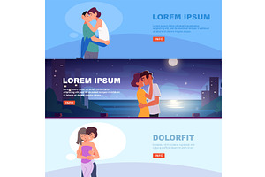 Lovers. Kissing male and female, a Person Illustration by Onyx