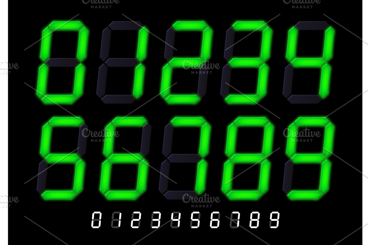 Segmented lcd display numbers, a Background Graphic by winwin.art ...