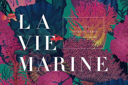 La Vie Marine!, a Pattern Graphic by Pink Linen