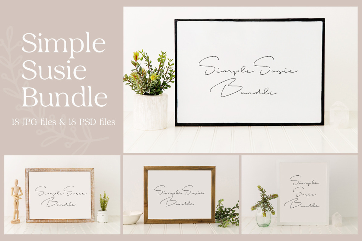 Simple Frame Mock Up Bundle, a Product Mockup by Susie Design Co (Photo 1 of 3)