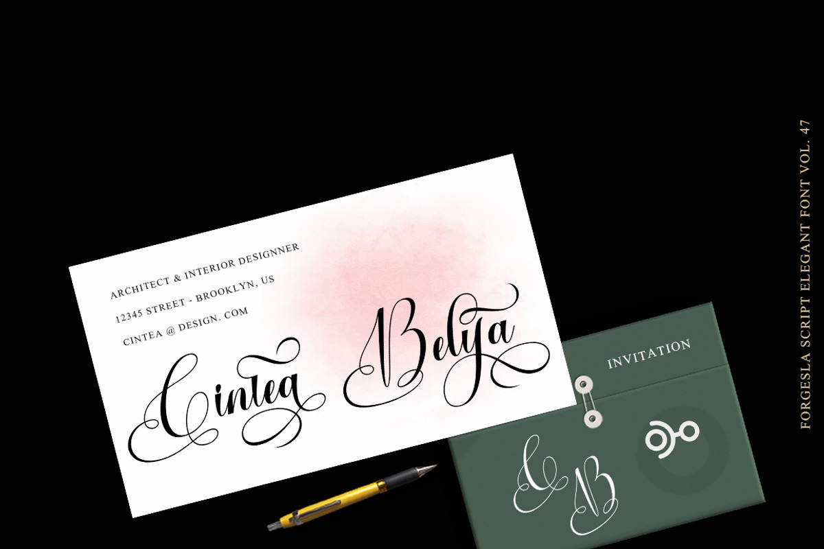 Vorgesla Script, a Script Font by TM Type (Photo 9 of 10)