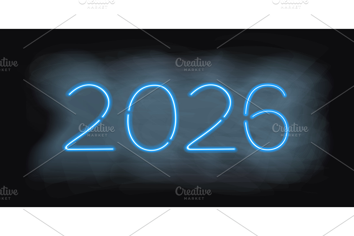 2026 and decorative snowflakes, an Object Illustration by piter.goskov