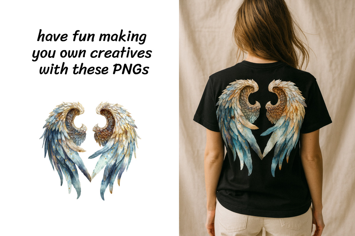 Mystical Wings Clipart Bundle, an Animal Illustration by InkyQueenArt (Photo 3 of 5)
