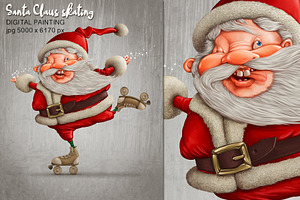 Santa skating