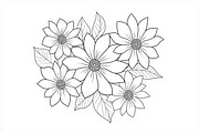 Flower Outline Art Printable Pack, an Illustration by BIPLOB EXPERT (Thumbnail 8 of 9)