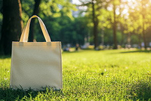 White blank eco canvas tote bag, a Wallpaper Photo by MistyDay