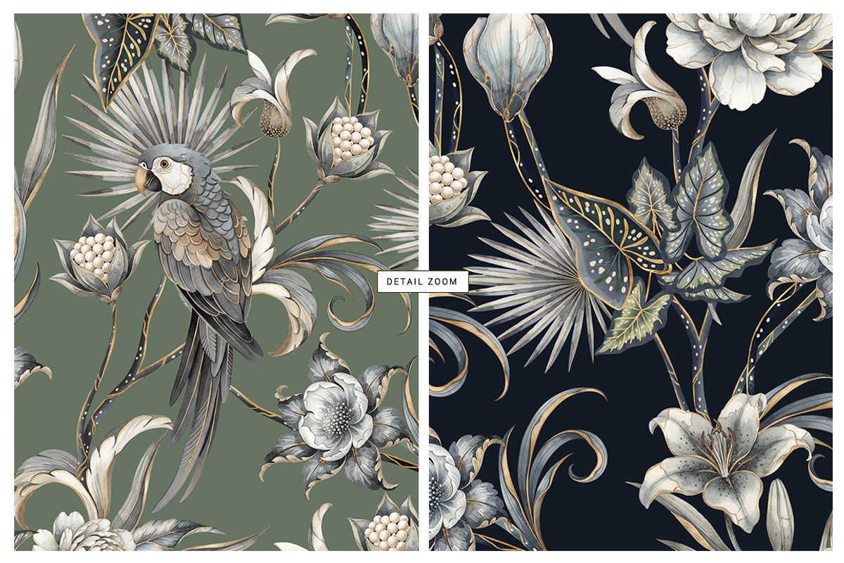 Arcafloral seamless patterns, a Pattern Graphic by Luiz da Rolt Grathwohl (Photo 1 of 14)