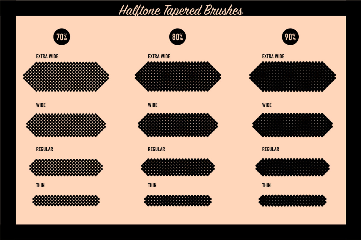 Heartfelt Halftone Vector Brushes, a Brush Add-On by BackYard Graphics Co. (Photo 10 of 15)