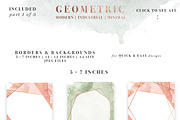 Rose Gold Geometric Watercolor, an Illustration by Essem Creatives (Thumbnail 4 of 6)
