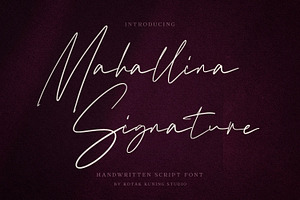 Mahallina Signature Script Font