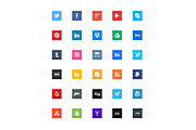 Nice Square Social Icons, an Icon by DeepDesign (Thumbnail 2 of 2)