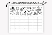 2027 8.5x11 Inch DIY Calendar, a Stationery Template by Running With Foxes (Thumbnail 2 of 8)