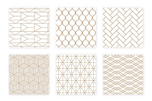 Set Of Geometric Seamless Patterns.