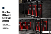 Bus Stop Billboard Mockup, an Advertising Mockup by SLAB! Design (Thumbnail 1 of 7)