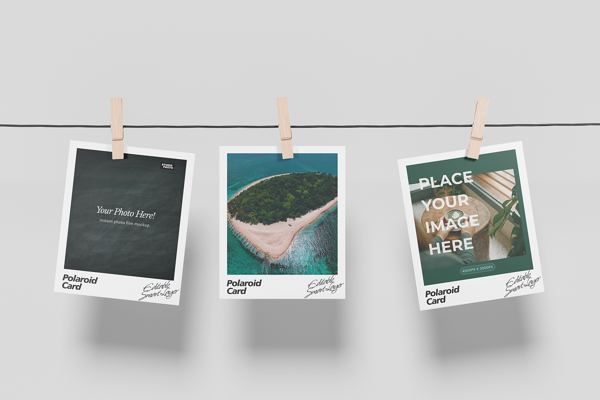 High Quality Polaroid Mockup, a Merchandise Mockup by DSNA Mockup (Photo 2 of 4)
