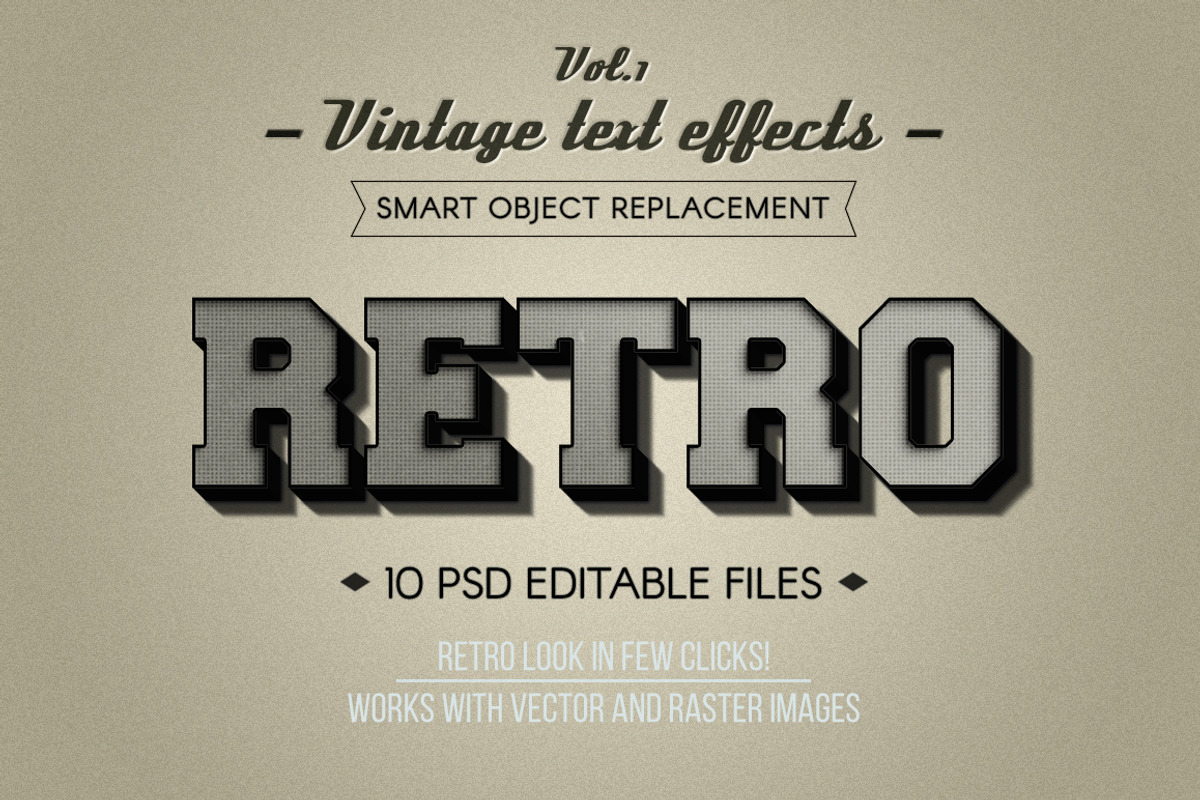 Retro Vintage Text Effects Vol.1 preview 4