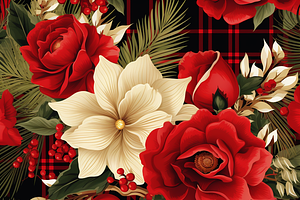 Floral Christmas Pattern