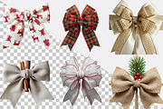 Watercolor Christmas Bow Clipart Bun, an Illustration by SVGArt (Thumbnail 7 of 8)