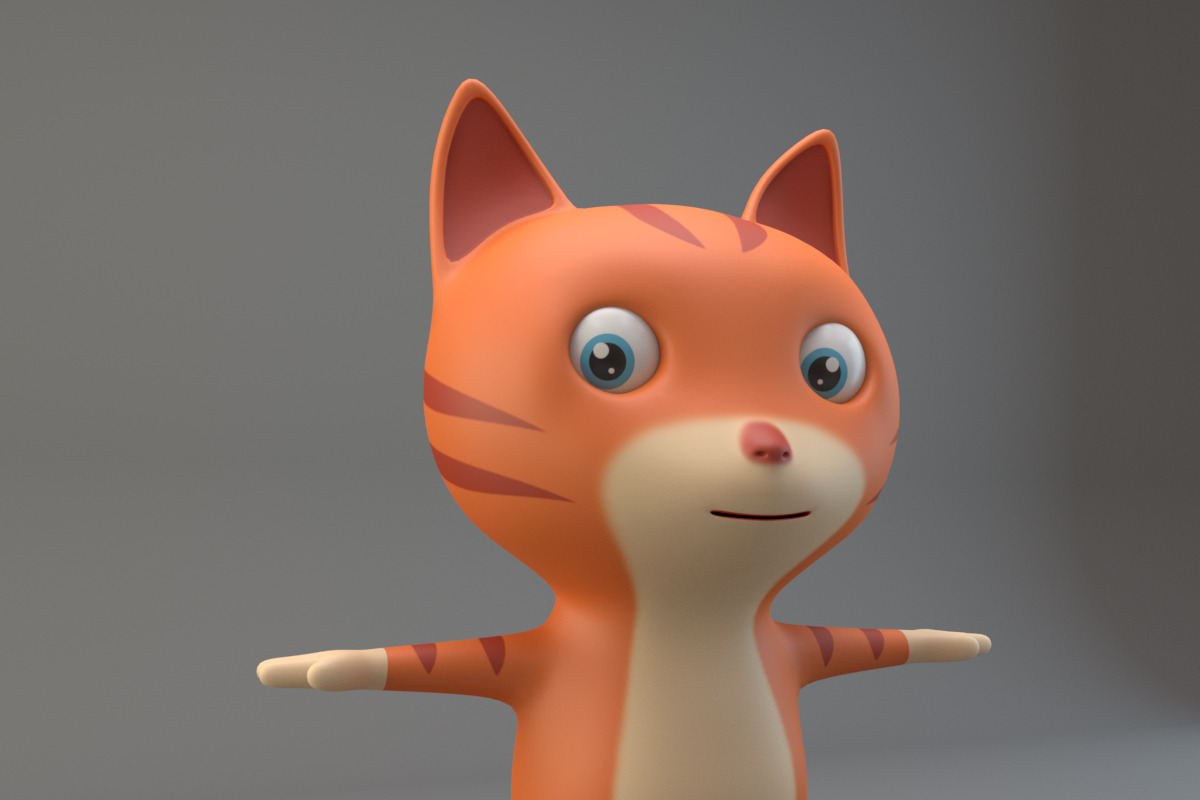Cartoon Cat, an Animal 3D Model by XYZ Space (Photo 3 of 5)