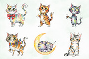 Quirky Cats Sublimation Clipart, an Illustration by Creative Art (Thumbnail 3 of 9)