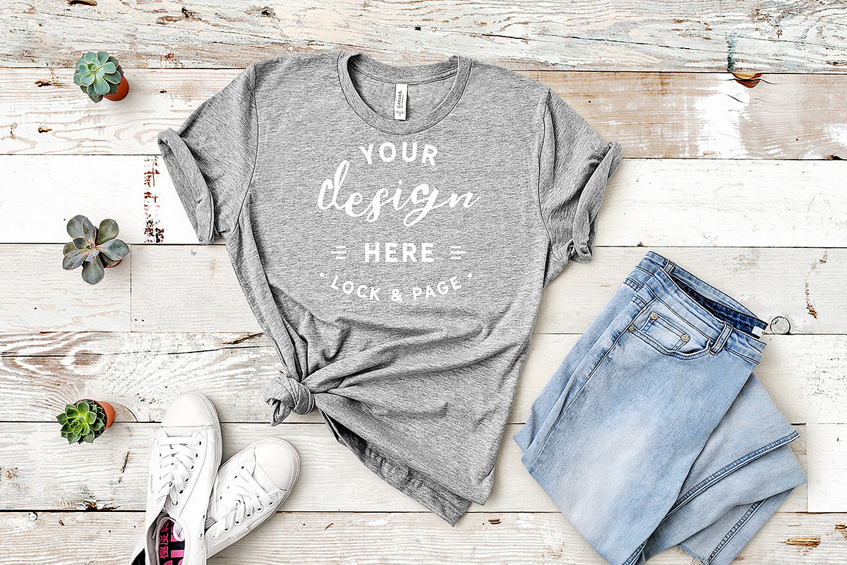 Mockup Bundle Bella Canvas T-Shirt, a Household Mockup by lock and page (Photo 13 of 45)